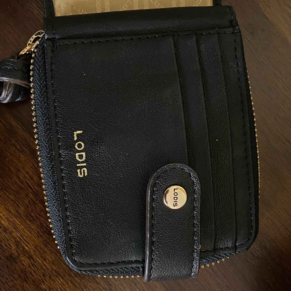 Lodis Black Leather Card Holder